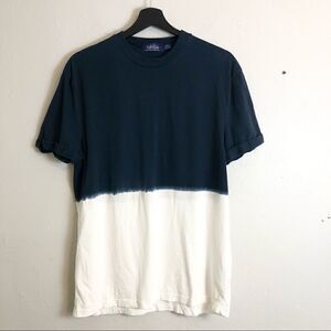 Top man color block tie dye dip dye tee shirt